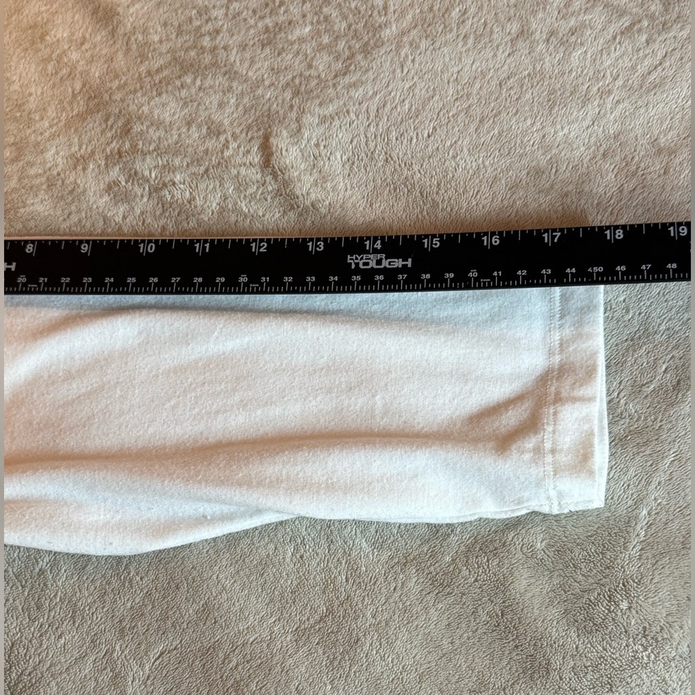 Casual Express Pearl Ivory Ribbon Ruffle 3/4 Sleeve Tunic Size XL - Picture 12 of 13